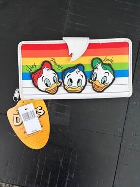 Disney Rainbow Ducks Wallet - White, Red, Blue, Green, Yellow